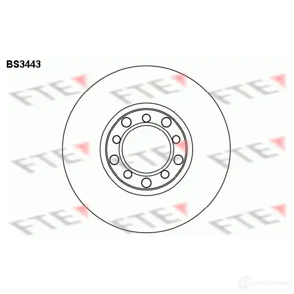 Тормозной диск FTE 4028569029580 LUD6 6W3 BS3443 606119