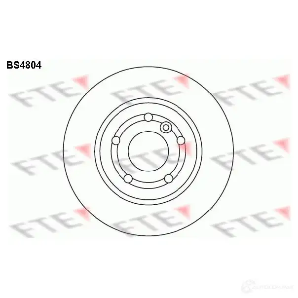 Тормозной диск FTE bs4804 606689 4028569360706 7TB3A DT