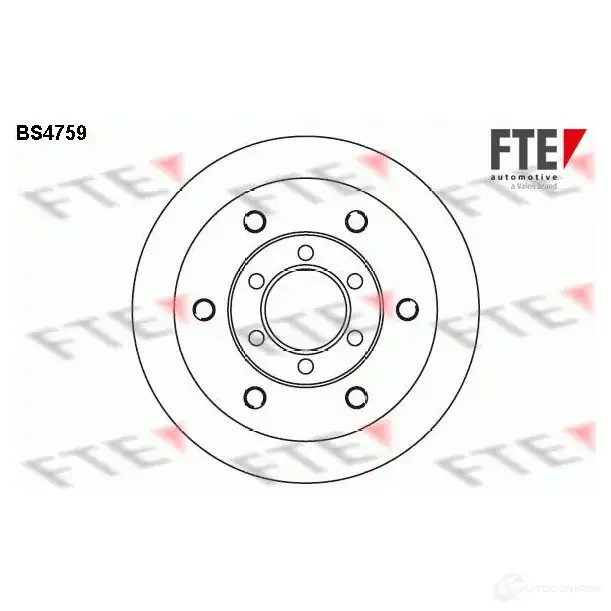 Тормозной диск FTE 606640 4028569364339 BS4759 4A CWW изображение 0