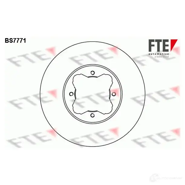 Тормозной диск FTE 608363 BS7771 4028569706344 H 2FN1A