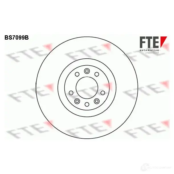 Тормозной диск FTE BS7099B 4028569695686 607304 JUSZ Y изображение 0