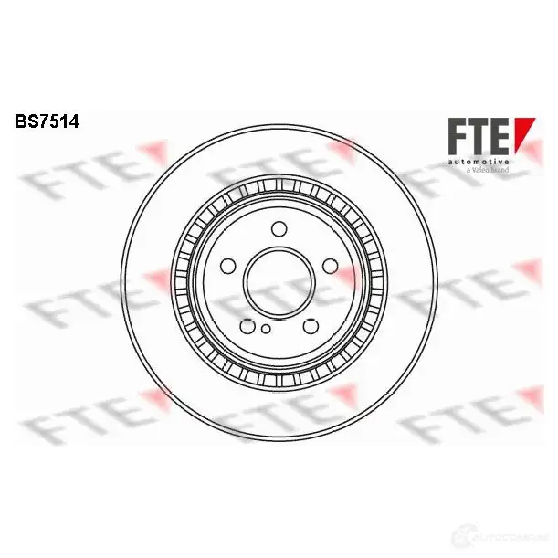 Тормозной диск FTE 607976 BS7514 4028569701400 Z D7PL изображение 0