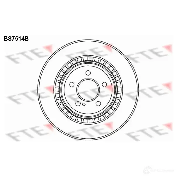 Тормозной диск FTE LPWZ P 607977 BS7514B 4028569701417