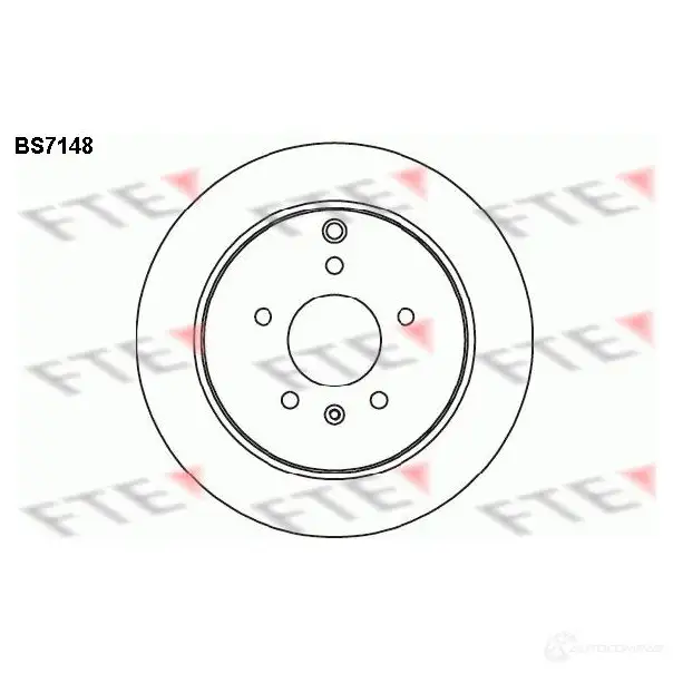 Тормозной диск FTE BS7148 M1 TS8 607387 4028569479422 изображение 0