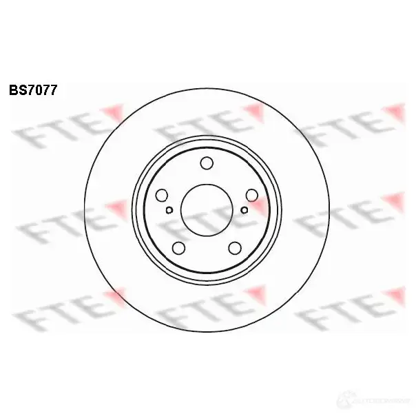 Тормозной диск FTE 607261 4028569452111 WBX ZVI BS7077