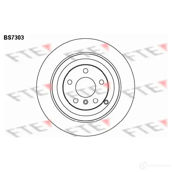 Тормозной диск FTE 4028569666365 BS7303 607676 Y5XME A