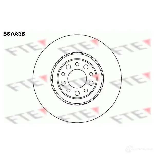 Тормозной диск FTE 6CO UWP 4028569695563 BS7083B 607276 изображение 0