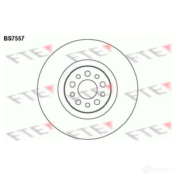 Тормозной диск FTE BS7557 608037 ZR3P HYX 4028569702230