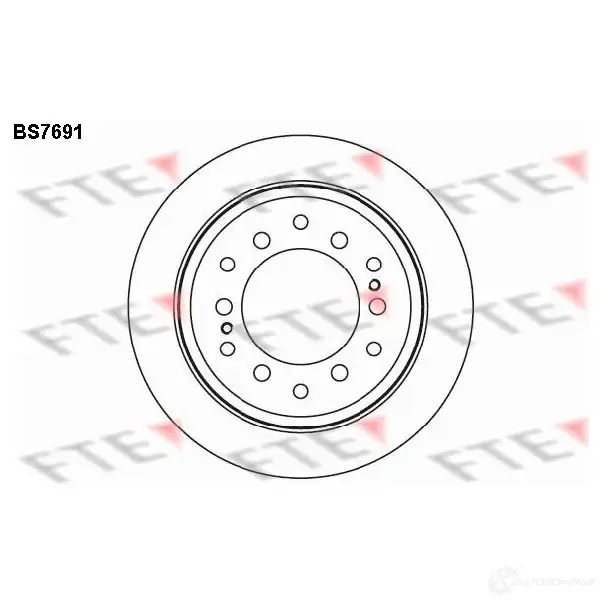 Тормозной диск FTE CH4SP 4H 4028569704814 BS7691 608230 изображение 0