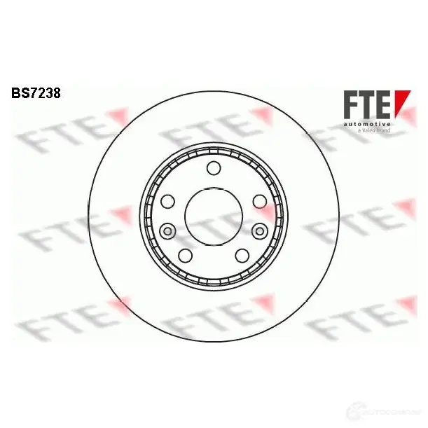 Тормозной диск FTE 607566 4028569491691 N0N DWFZ BS7238 изображение 0