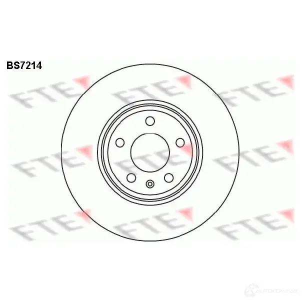 Тормозной диск FTE 4028569485416 BS7214 XJ4KU X 607522 изображение 0