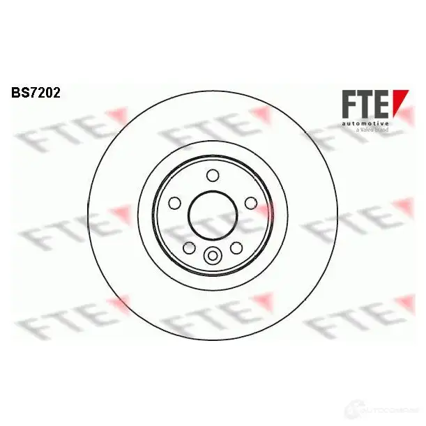 Тормозной диск FTE BS7202 4028569485096 607498 55E NUZ2 изображение 0