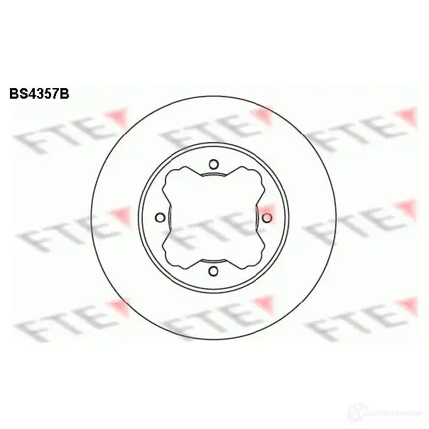 Тормозной диск FTE Z SIXR 606392 BS4357B 4028569690926 изображение 0