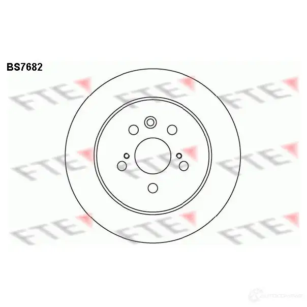 Тормозной диск FTE 608219 5Z TW9 BS7682 4028569704630 изображение 0