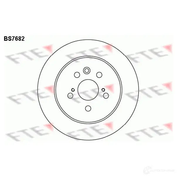 Тормозной диск FTE 608219 5Z TW9 BS7682 4028569704630