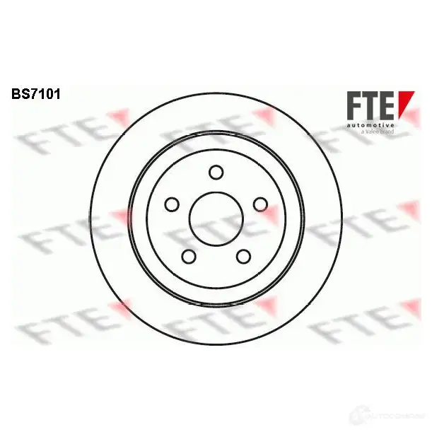 Тормозной диск FTE BS7101 607306 A X4SXOQ 4028569457635 изображение 0