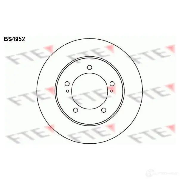 Тормозной диск FTE Q6WTF2 5 BS4952 606729 4028569445540 изображение 0
