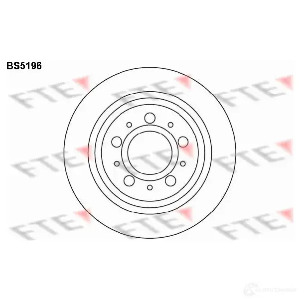 Тормозной диск FTE BS5196 606815 4028569414034 4BW 1B