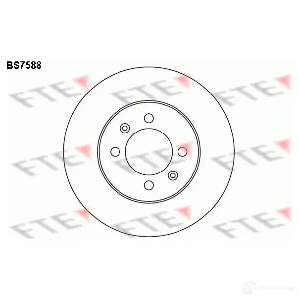Тормозной диск FTE 4028569702827 5 D59XZI BS7588 608087