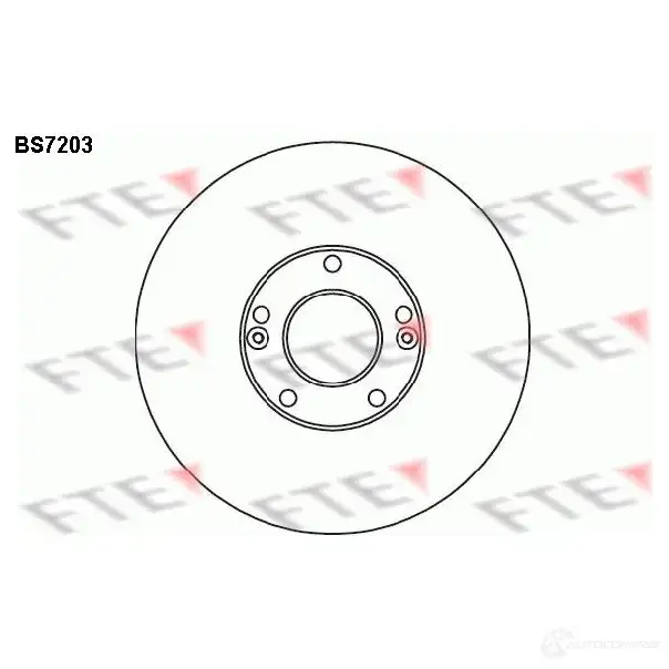 Тормозной диск FTE BS7203 I JOD6L 607500 4028569485300 изображение 0