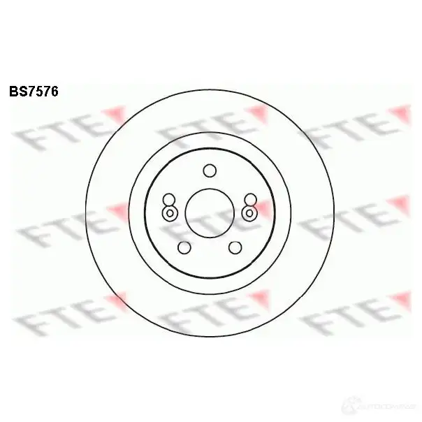 Тормозной диск FTE N1G8QQ F BS7576 4028569702612 608071