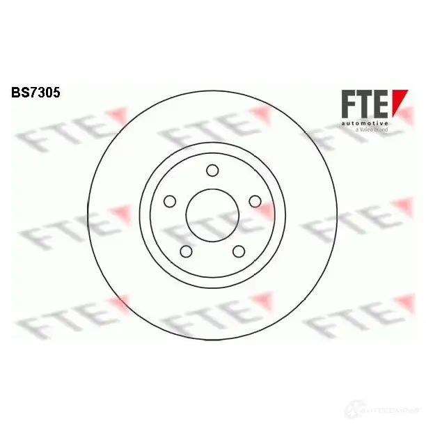 Тормозной диск FTE 607681 4028569666242 HR18R CU BS7305 изображение 0