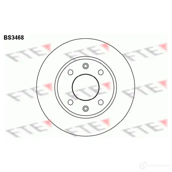 Тормозной диск FTE 4028569029795 bs3468 606136 P8 IZM6W изображение 0