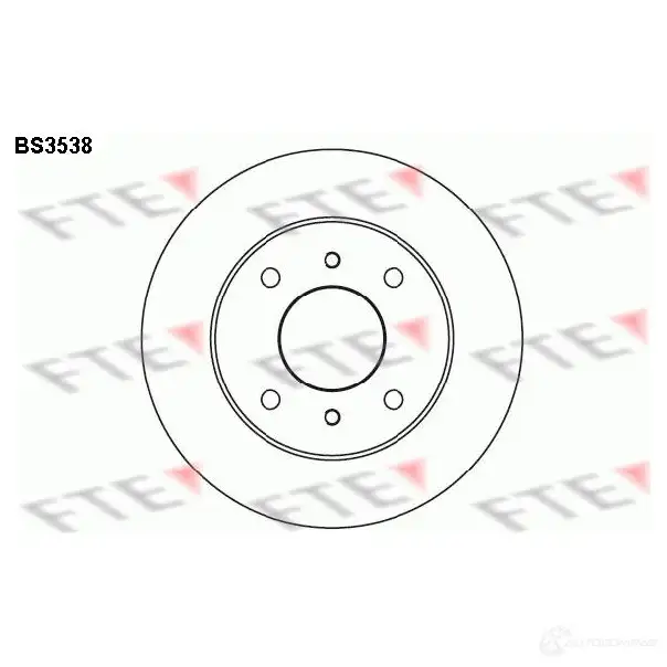 Тормозной диск FTE 606167 4028569030180 bs3538 MYY FR