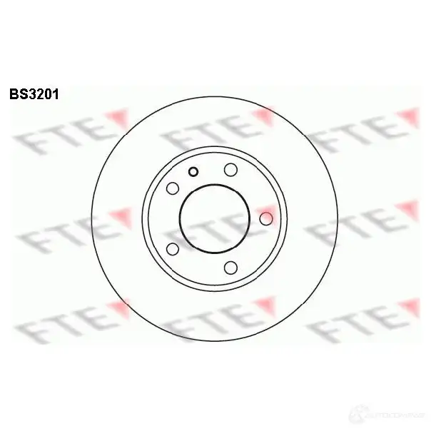 Тормозной диск FTE BS3201 606085 HER 82DD 4028569028811