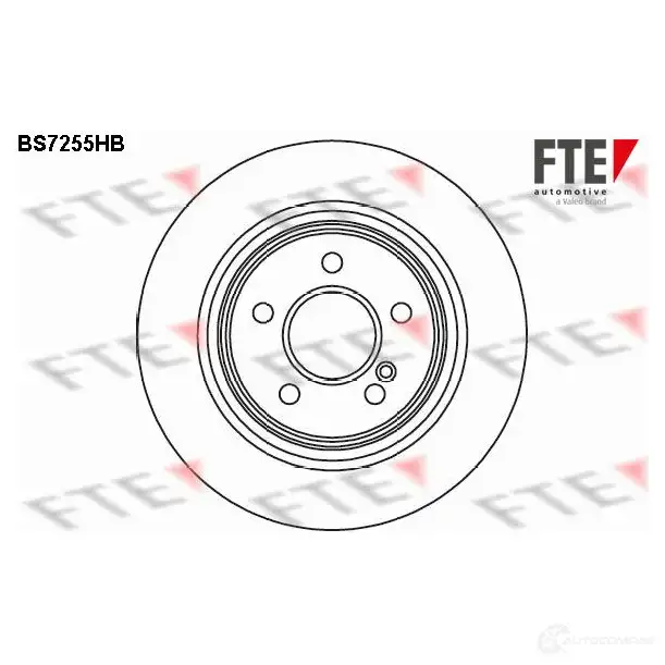 Тормозной диск FTE 607598 BS7255HB 0347R PM 4028569496276 изображение 0