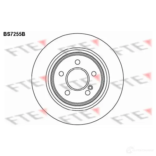 Тормозной диск FTE 5ULPU 9 4028569697161 607597 BS7255B изображение 0