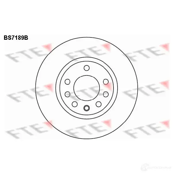 Тормозной диск FTE H 93H6 BS7189B 607473 4028569696591 изображение 0