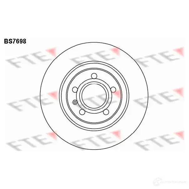 Тормозной диск FTE BS7698 D E85H5 4028569704951 608241 изображение 0
