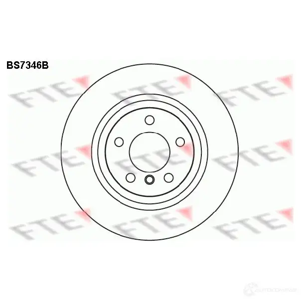 Тормозной диск FTE BS7346B 1 X12675 607737 4028569698106 изображение 0