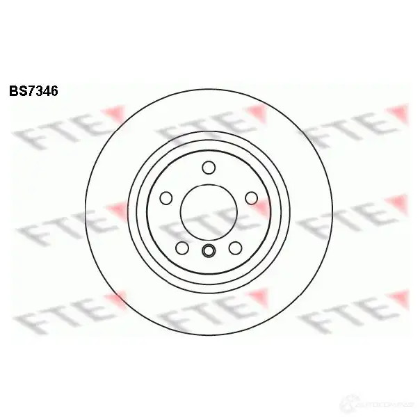 Тормозной диск FTE 607736 4028569698090 UH8L BLX BS7346 изображение 0
