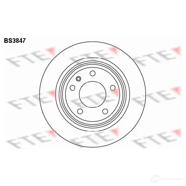 Тормозной диск FTE bs3847 J FR1O5 606326 4028569025230