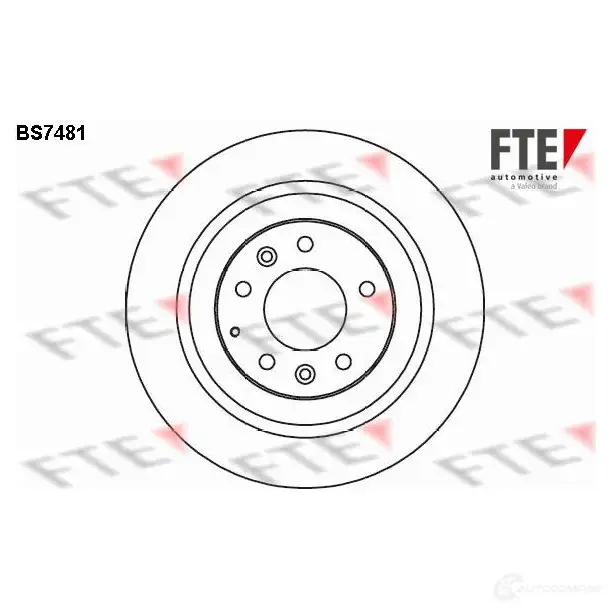 Тормозной диск FTE BS7481 4028569700762 7CAC2Y O 607918 изображение 0