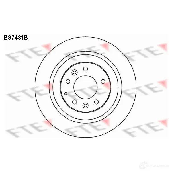 Тормозной диск FTE RLWGX DK 607919 BS7481B 4028569700779 изображение 0