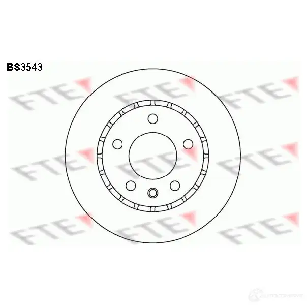 Тормозной диск FTE 606168 4028569030227 NJ80 V bs3543
