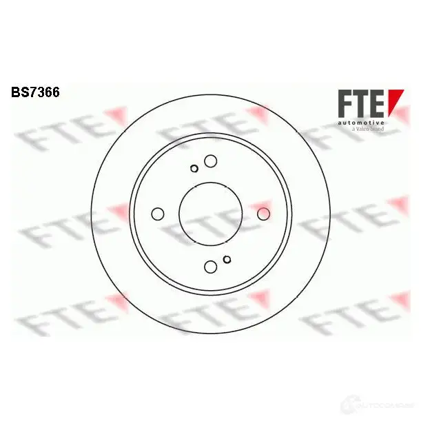 Тормозной диск FTE 6E Q3WON 4028569698496 607766 BS7366 изображение 0