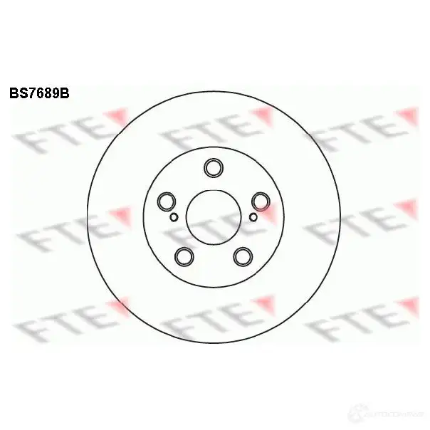 Тормозной диск FTE BS7689B 4028569704784 608228 9 AXOWS