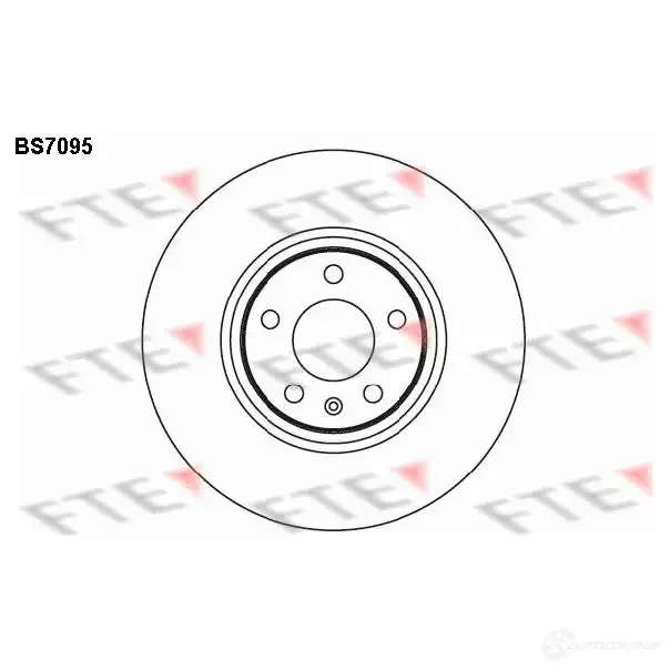 Тормозной диск FTE BS7095 607294 T5R HR 4028569452364 изображение 0