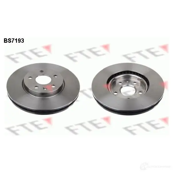 Тормозной диск FTE 607480 3YC 0V BS7193 4028569484228 изображение 0