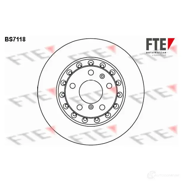 Тормозной диск FTE bs7118 4028569463261 607334 V F4ZB изображение 0