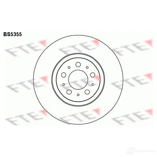 Тормозной диск FTE 606979 4028569446738 BS5355 R3 5TYM9