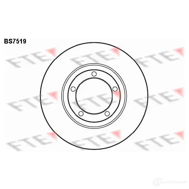 Тормозной диск FTE BS7519 07S3MZ 2 4028569701509 607984