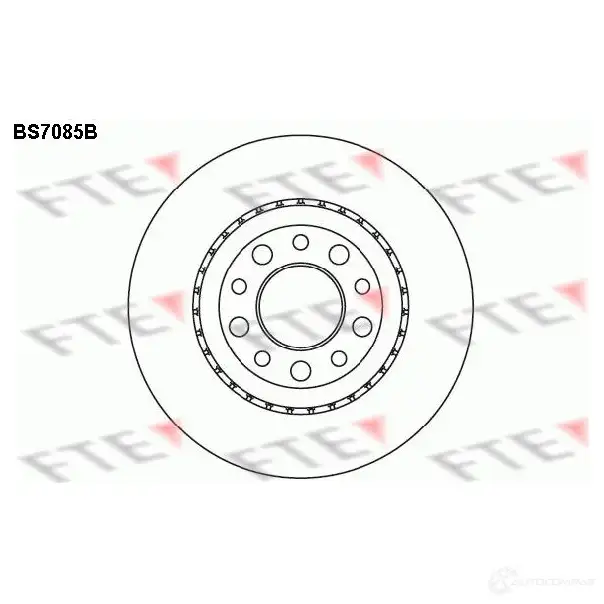 Тормозной диск FTE 4028569695587 A00JK E 607279 BS7085B изображение 0