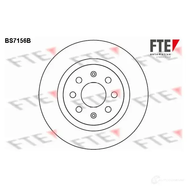 Тормозной диск FTE BS7156B 4028569696225 607404 GIL 22F изображение 0