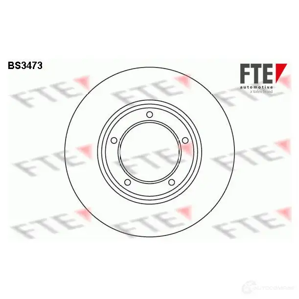 Тормозной диск FTE bs3473 8X 4VG 4028569029832 606139 изображение 0