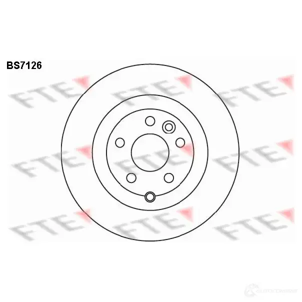 Тормозной диск FTE 4028569464527 BS7126 607346 S2 08UM изображение 0